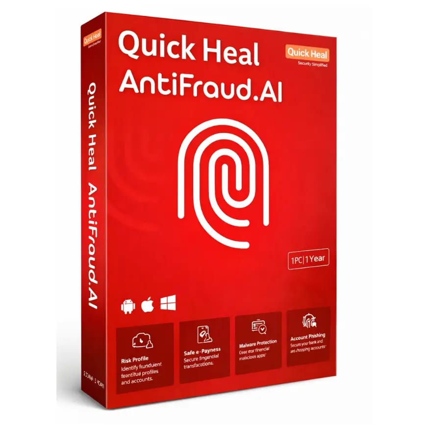 Quick Heal AntiFraud.AI - Fraud Protection, 1 device, 1 year
