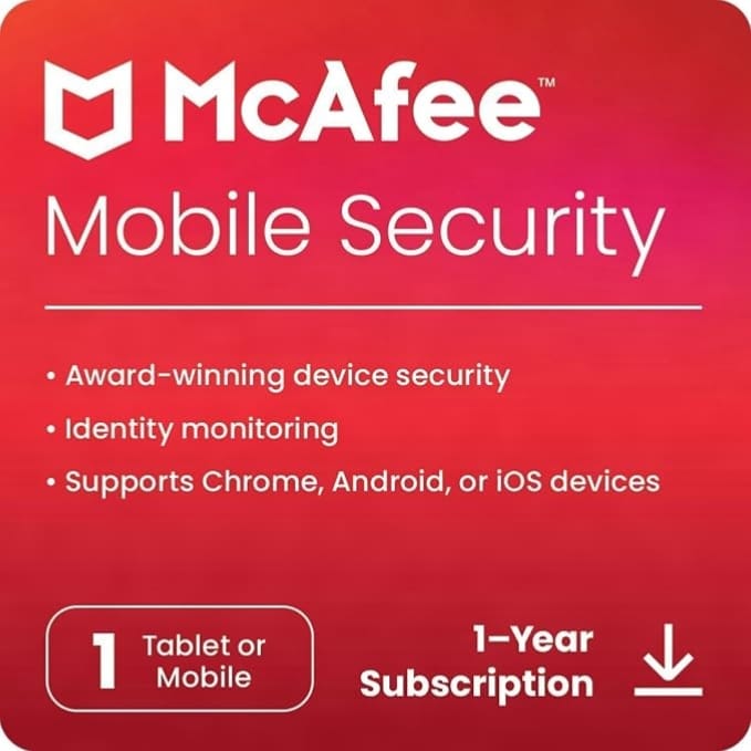 McAfee Mobile Security 1 Device 1 Year (Android & iOS)