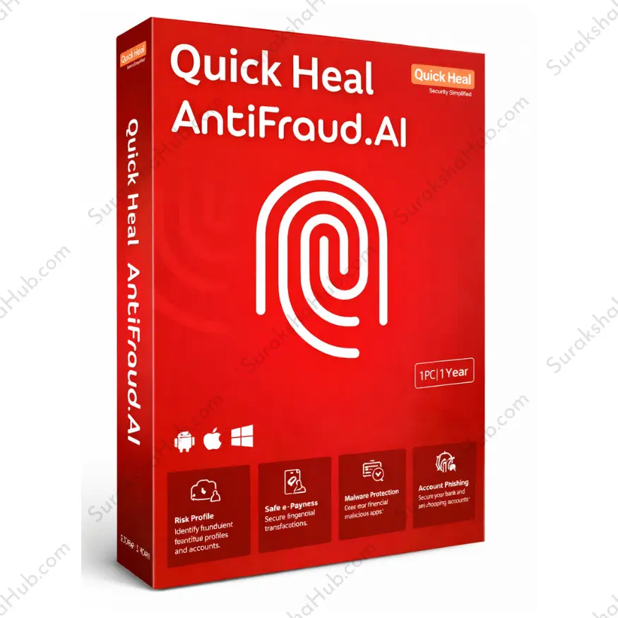 Quick Heal AntiFraud.AI Premium 1 User 1 Year (Android, iOS & Windows)